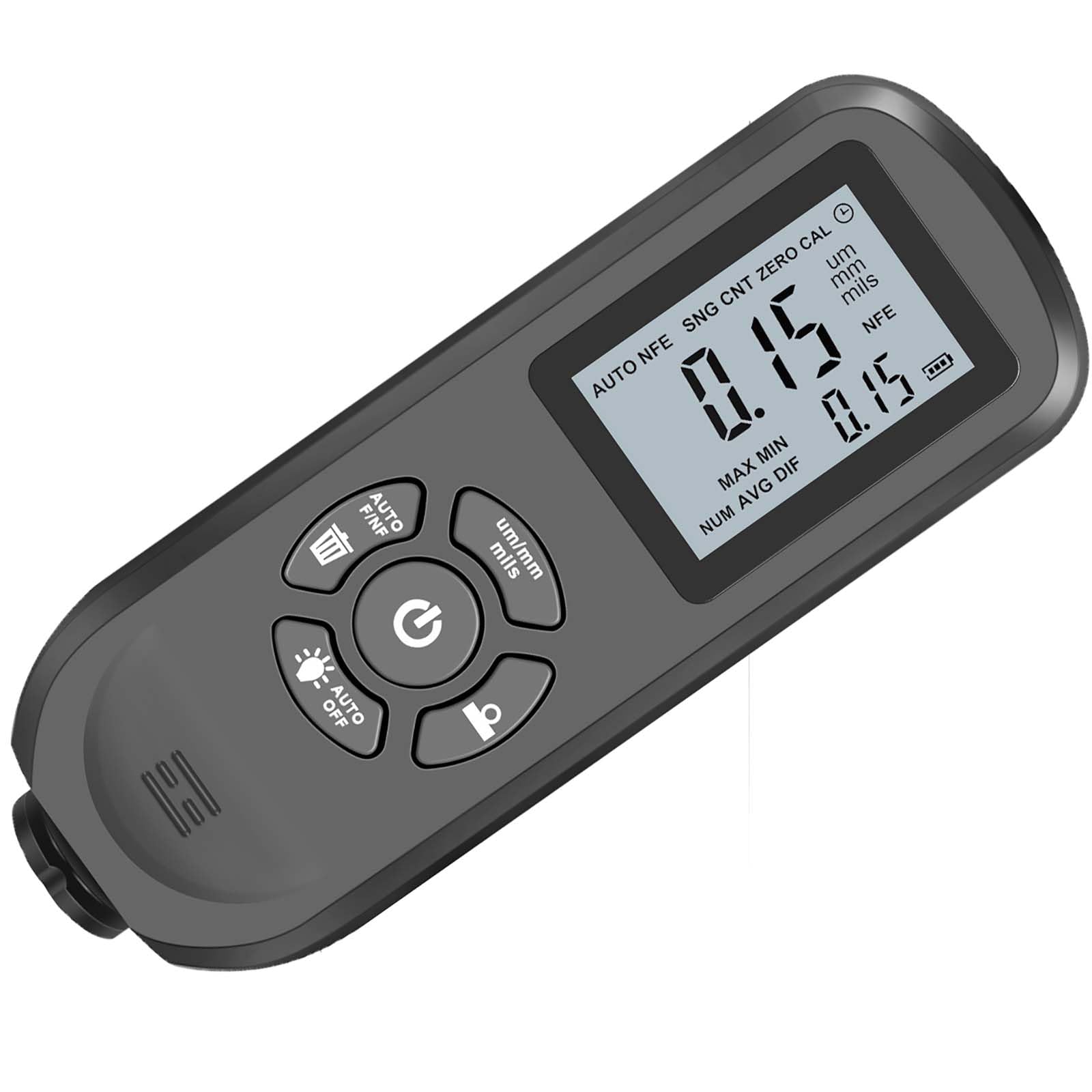 Miernik grubości lakieru LCD z 6 foliami kalibracyjnymi, automatyczne rozpoznawanie, 3 tryby wykrywania, automatyczne wyłączanie, do warsztatu malarskiego