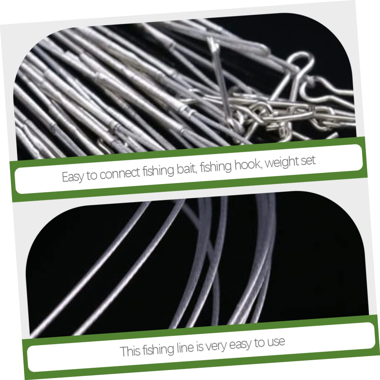 Generic 24Pcs Metal Fishing Wires Anti-Wear Leaders Line Swivel Pin for Catfishing Lightweight Fishing Accessory