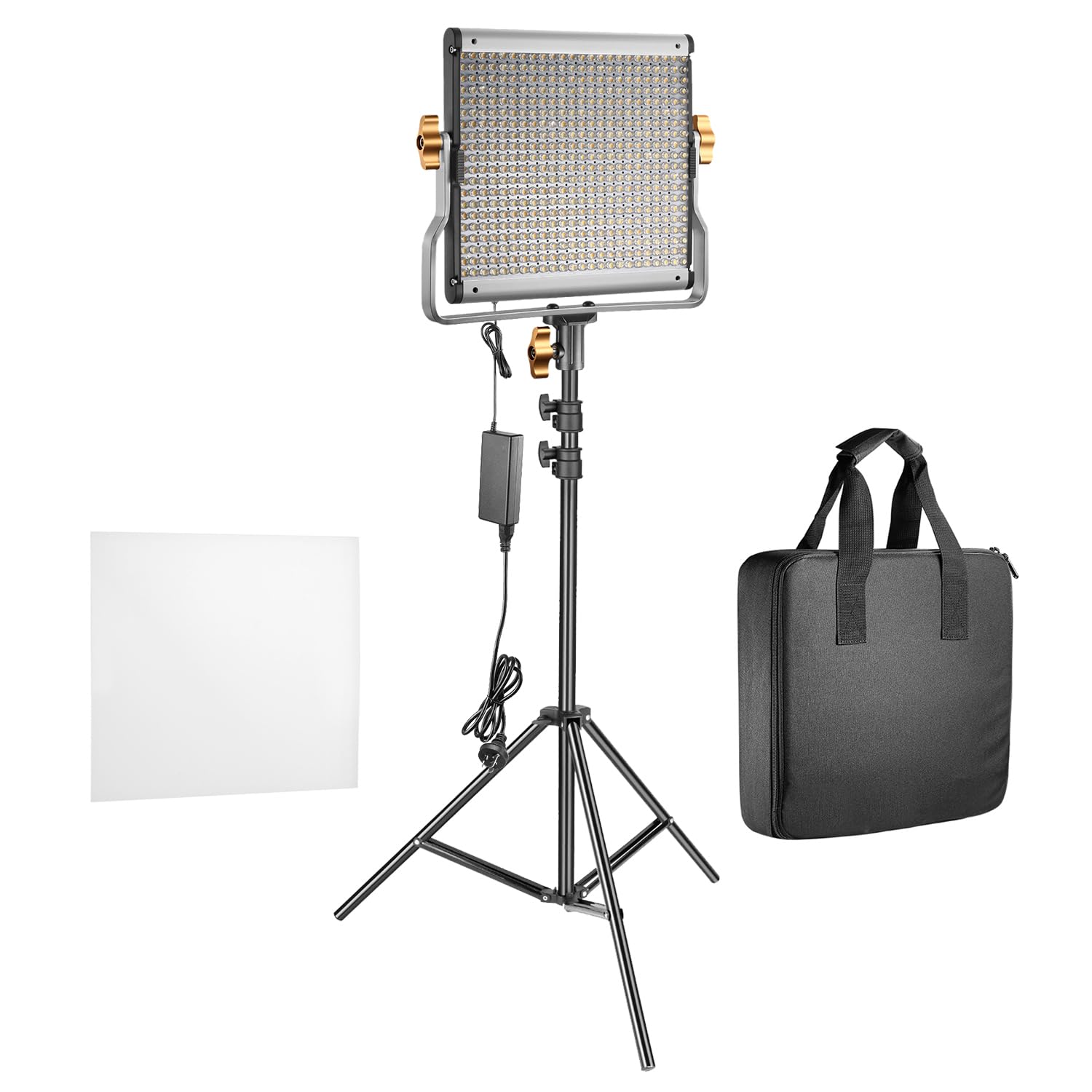 Luce LED Video Bi-colore Neewer 480 LED - Regolabile 3200-5600K, CRI 96+, Con Staffa U, Per YouTube E Studio