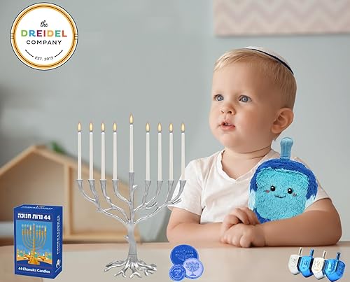 Miniatura 2 de The Dreidel Company Velas blancas de Janucá velas de menorá, velas de Janucá 44 para las 8 noches de Janucá - (paquete de 2)