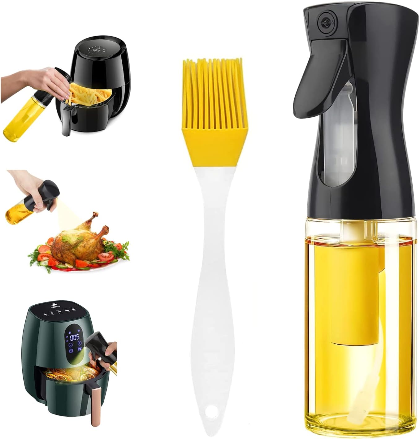 Pulverizador Aceite - Spray Aceite Cocina 300 ml - Pulverizador Aceite Spray Con Grado Alimenticio - Aceitera Spray Para Cocinar