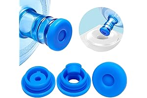 3 & 5 Gallon Water Jug Caps - Reusable Silicone Lids Prevent...