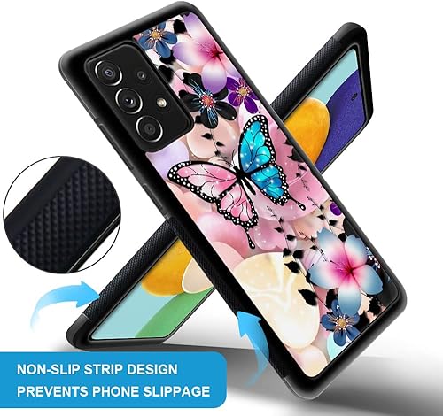 Miniatura 7 de ZHEGAILIAN Funda compatible con Samsung Galaxy A53 5G, diseño de mariposa y girasol dorado Galaxy A53 5G para niñas, absorción de golpes
