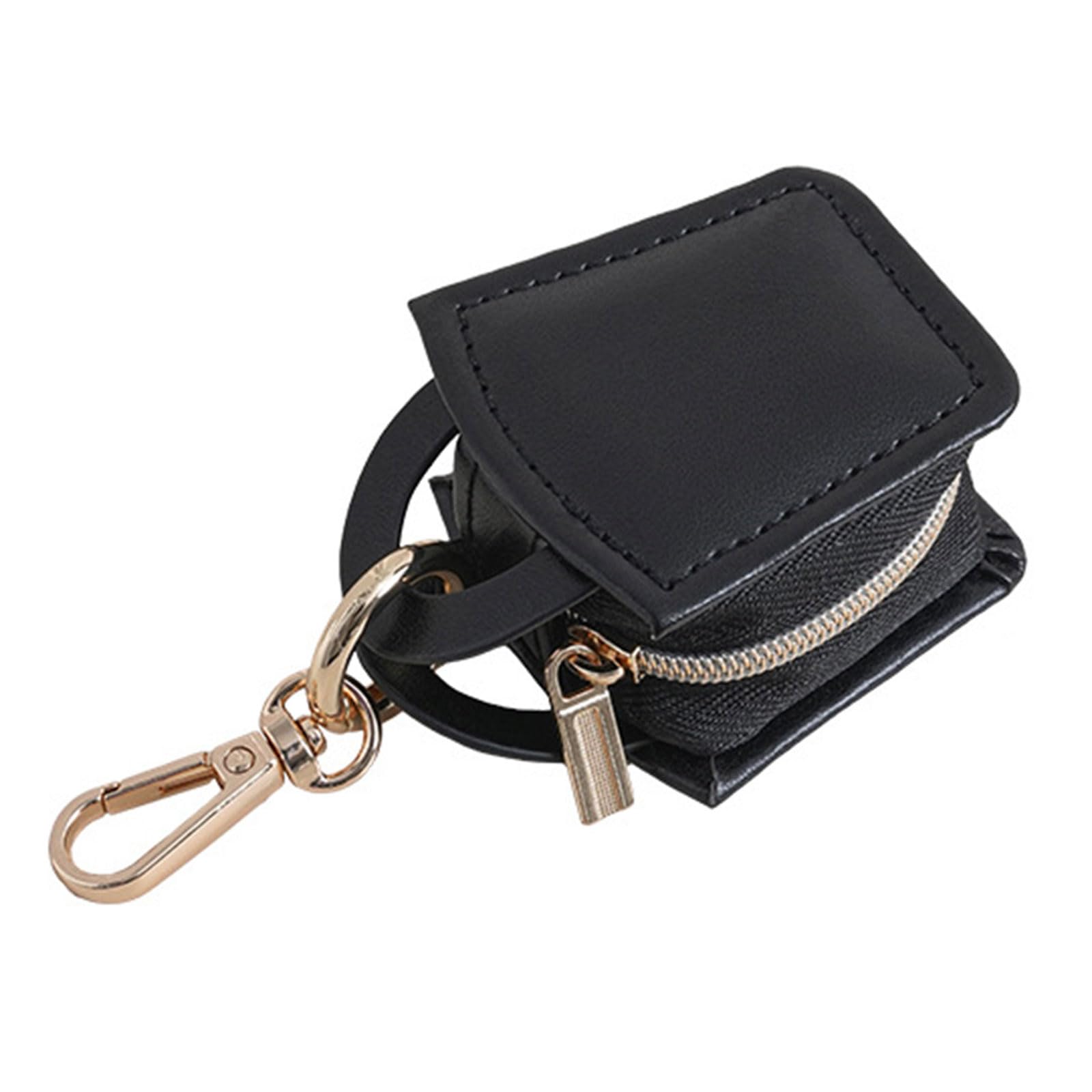 Msioytog Portable Jewellery Travel Case Keyring Organiser for Rings Jewellery Holder with Soft Lining and Multiple Compartments PU Leather Jewelry Case