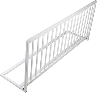 Safetots Extra Wide Extra Tall Wooden Bed Guard, White, 60cm
