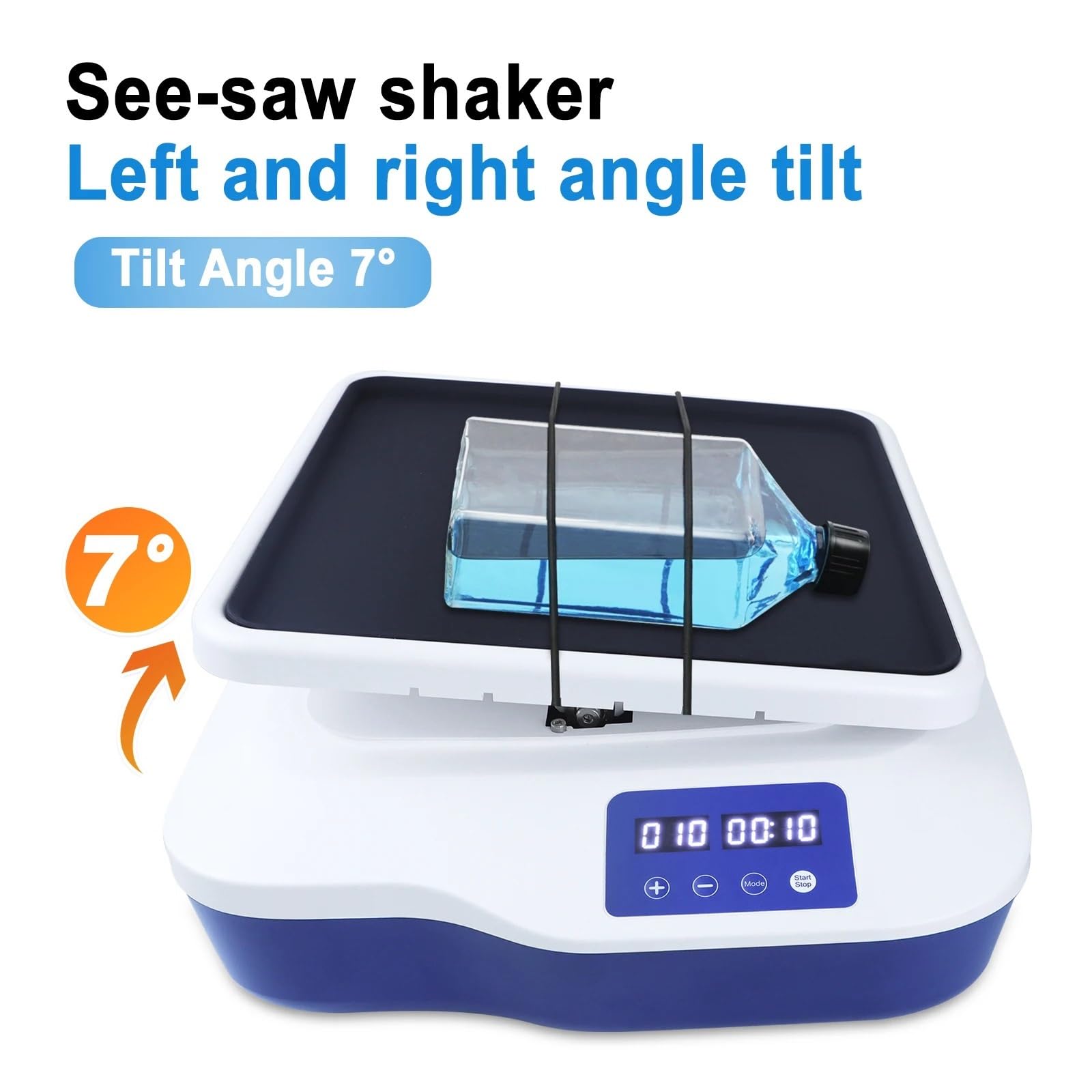 Laborrührer, LED Digitaler Wippschüttler Labor Mehrprobenoszillator Einstellbar 10-80rpm Wippschüttler SK-R1807-S Für Industrie und Landwirtschaft