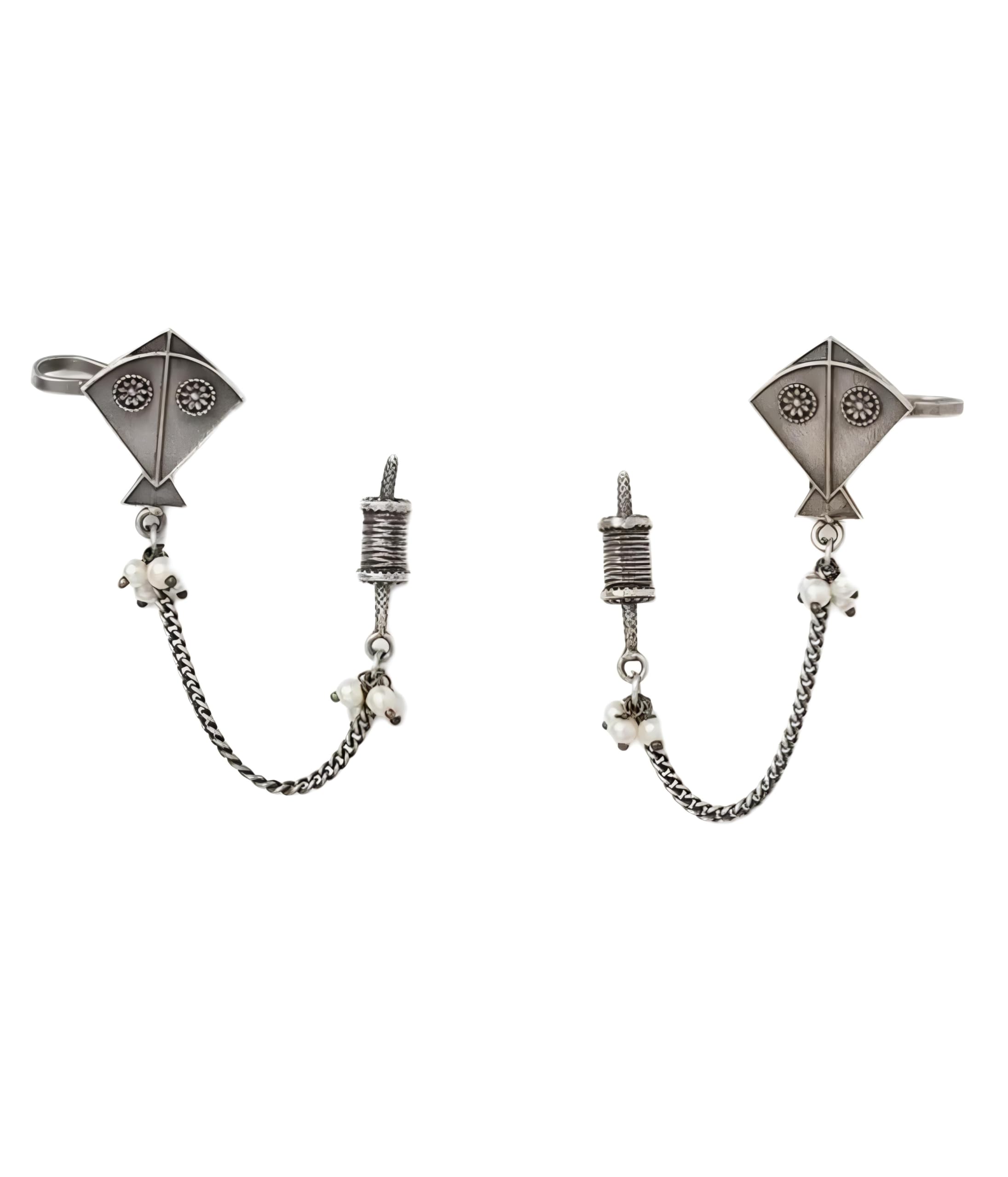 Oxidised Boho Style Patang Manjha Bugadi Earcuffs Earrings for Women & Girls (B0DCTQQ9Z7) Amazon Price History, Amazon Price Tracker
