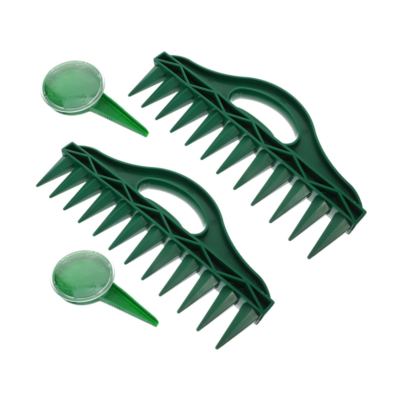 Dibber per Piantare 2 Set Plastico Verde per Terreno | Scavo Fori nel Suolo, Uso in Orto e Parcelle, Formato Pratico per Semina