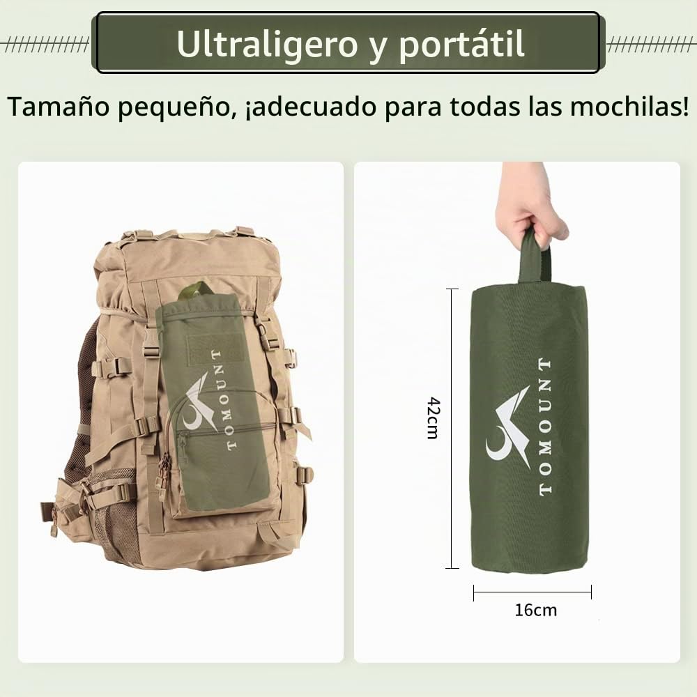 TOMOUNT Cama plegable ultraligera de aluminio, compacta, portátil, fácil de construir, resistente cama de camping para camping, senderismo, viajes, playa, verde