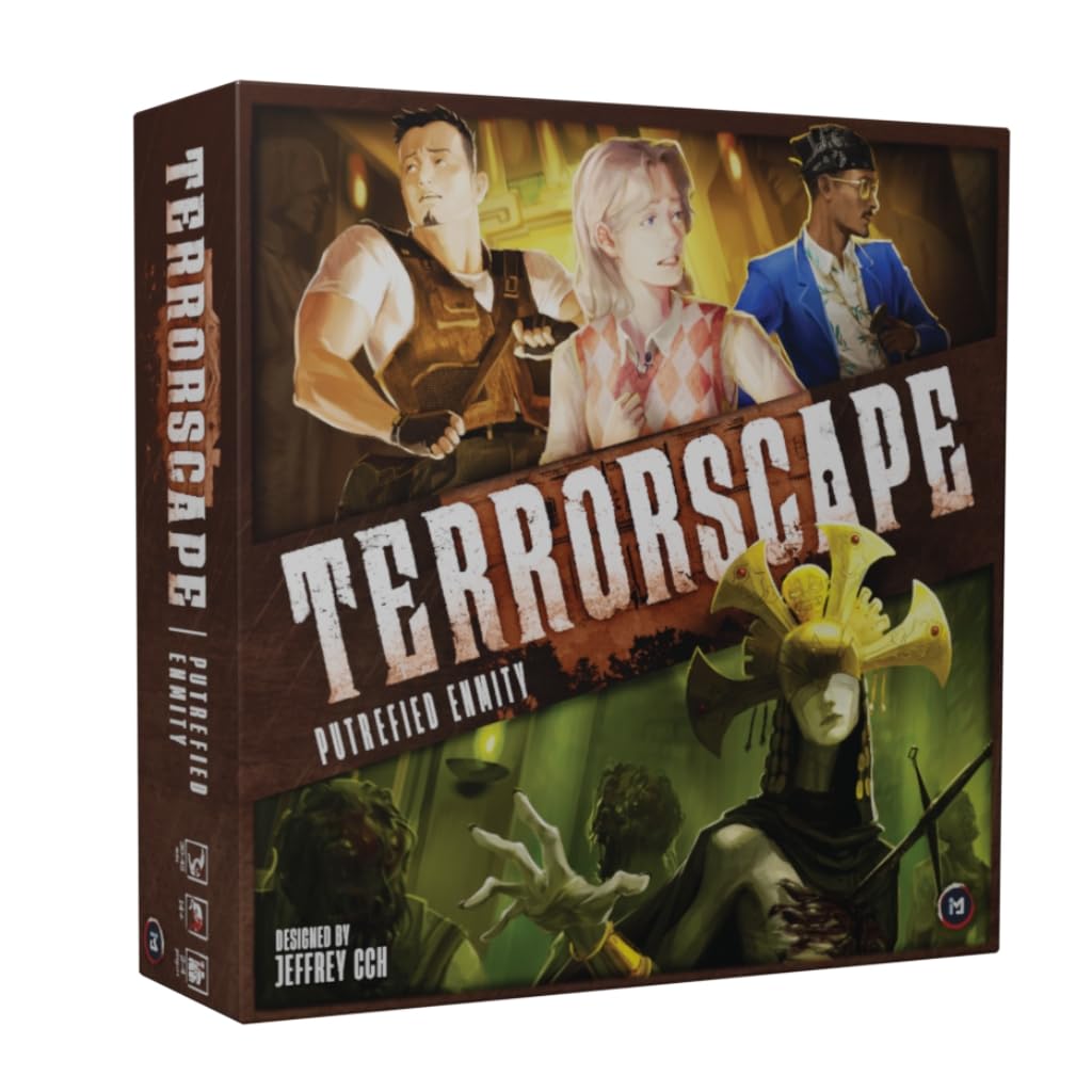 Terrorscape: Putrefied Enmity, espansione per Terrorscape | Richiede Terrorscape; nuova mappa The Tomb, Queen e 3 Survivors; 2-4 giocatori, 30 min, 14+