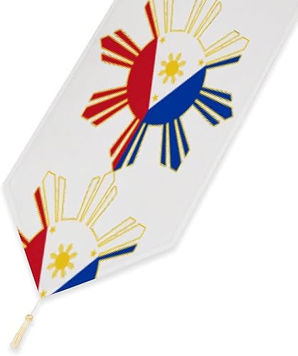 Miniatura 4 de Camino de mesa con bandera filipina, decoración de mesa de comedor para interiores y exteriores, fiesta en casa, 70.1 x 13.0 in