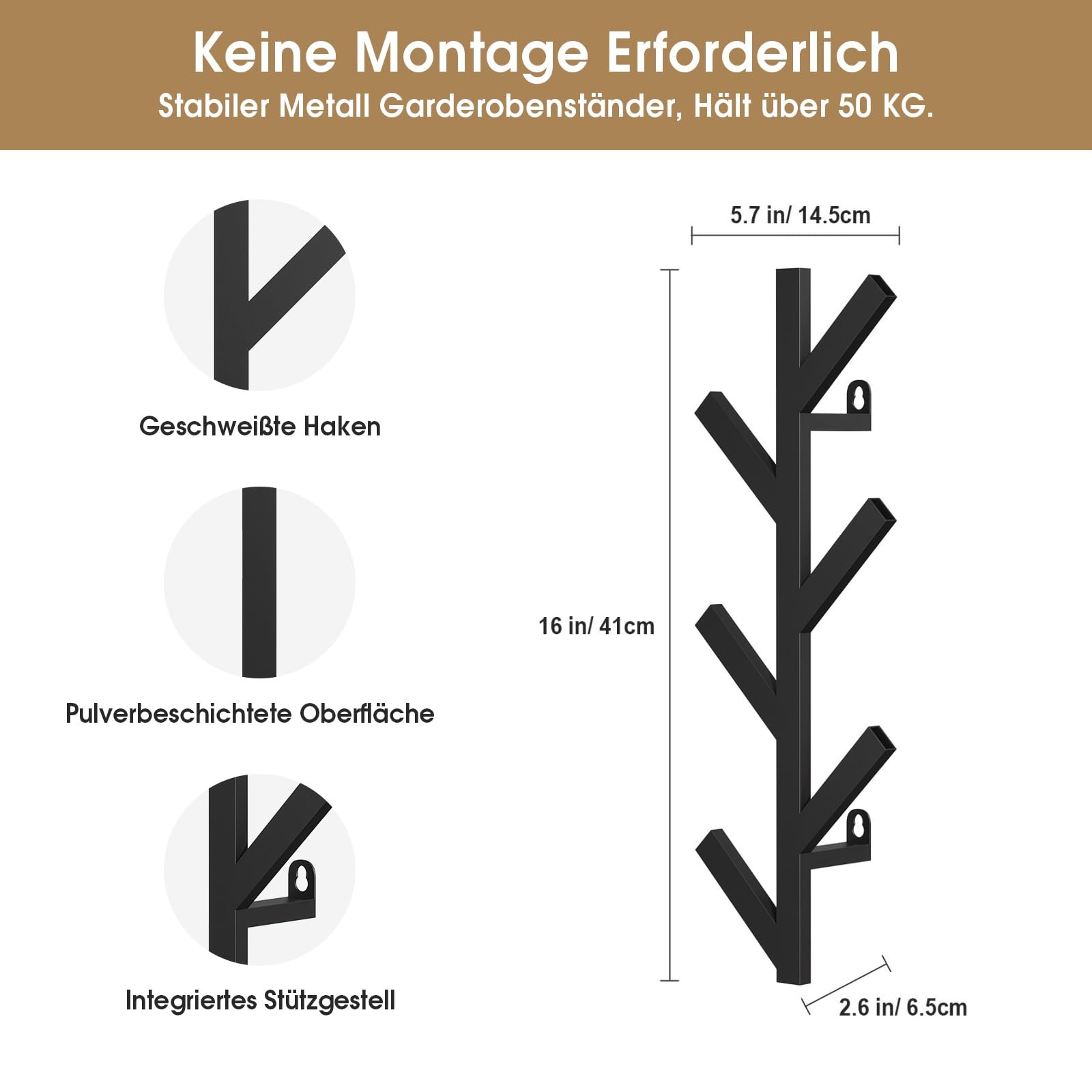 Ganci Appendiabiti Da Parete Moderni - 5 Pezzi In Acciaio Inox Bianco, Doppio Gancio Per Cappotti