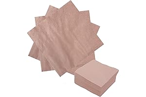 50Pcs Rose Gold Napkins for Party - Cocktail Napkins for Wedding Birthday Dinner