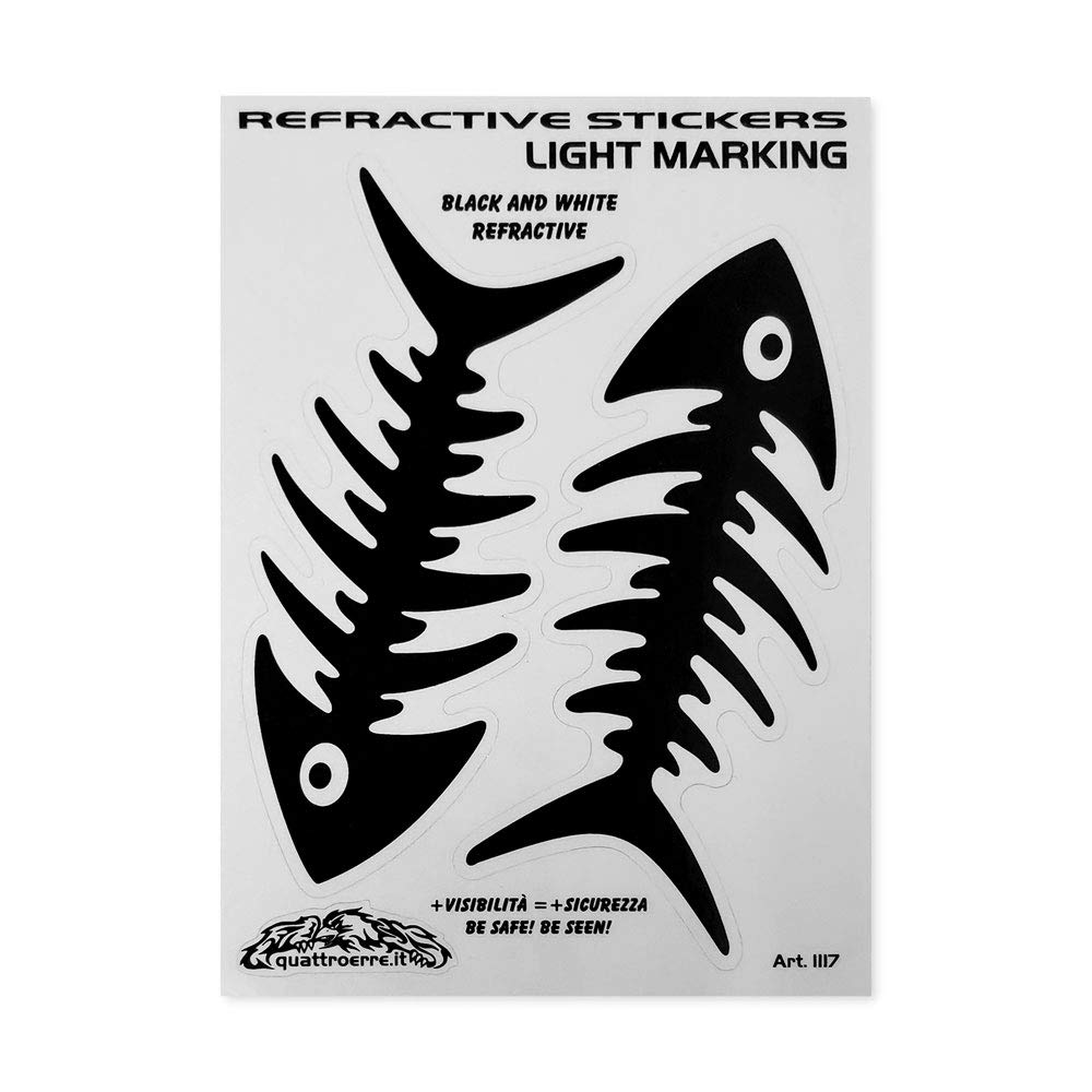Quattroerre Light Marking Refractive Stickers Fishbones, 10 x 12 cm