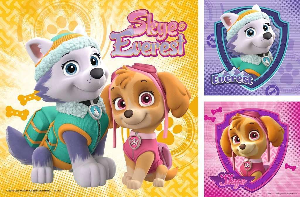 Ravensburger 8008 Paw Patrol Skye & Everest Jigsaw Puzzles - 3 x 49 Pieces