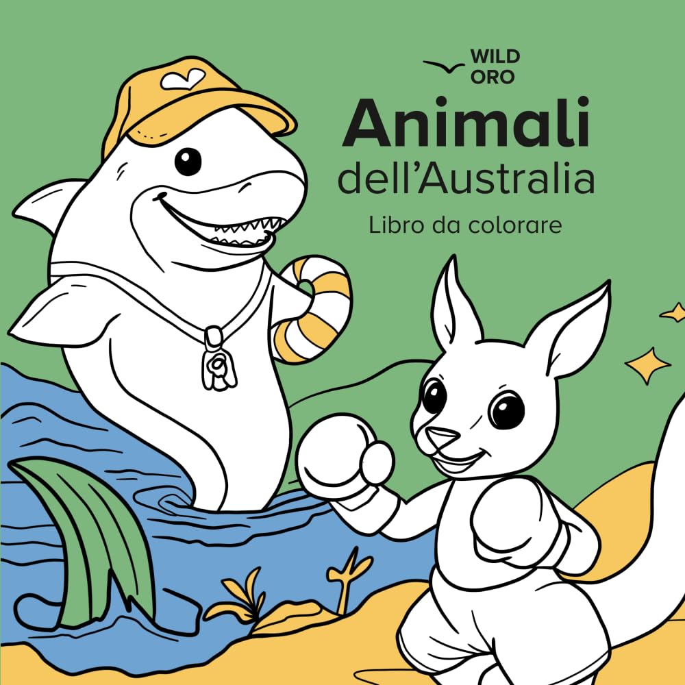 Animali dell’Australia: Libro da colorare