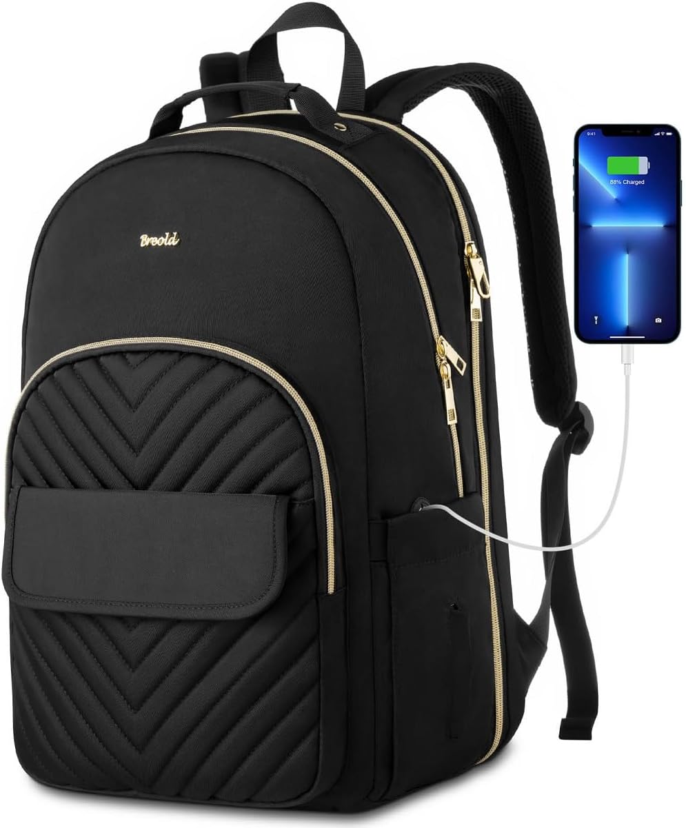 Breold Womens Laptop Backpack,Stylish Work Business Backpack for Travel