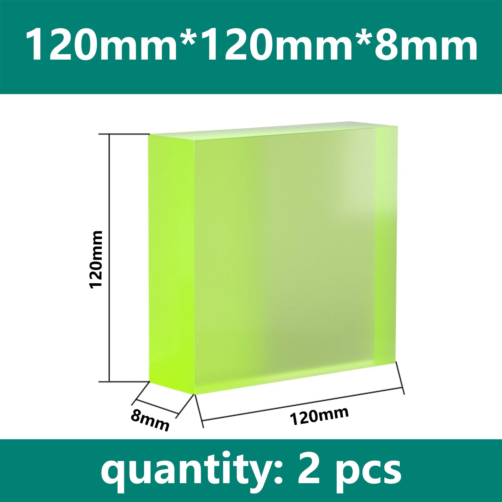 Blok poliuretanowy 120x120mm 2 sztuki do obróbki | Solidny blok PU o grubości 5 mm, 6 mm i 8 mm, łatwa do cięcia wiertarka(8mm)