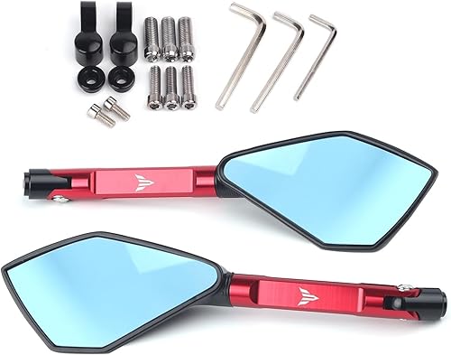 Miniatura 6 de for Yamaha MT01 MT25 MT03 MT07 MT09 MT10 Motorcycle Mirror CNC Side Rearview Blue Anti-Glare (Color  Black)