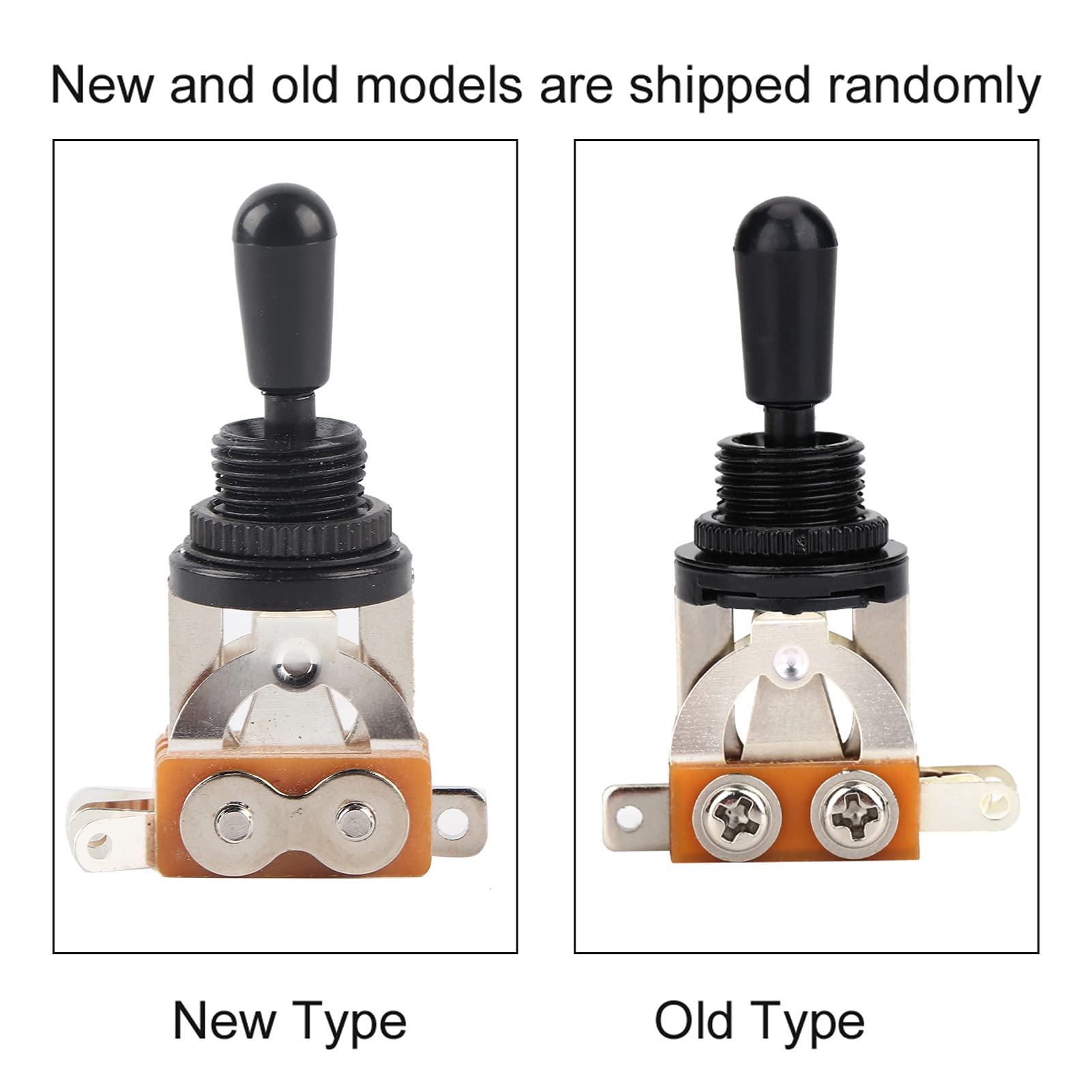 Interruttore A Leva 3 Vie Per Chitarra Elettrica Stile LP - In Metallo, Nero, Con Pomello Ottone - Foto 5