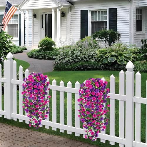 Fleurs artificielles de liseron avec longueur ajustable pour jardinière - 4