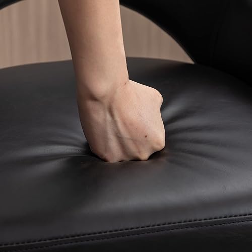 Miniatura 8 de DUOMAY Juego de 2 taburetes de bar giratorios, modernos taburetes de altura de mostrador de 26 pulgadas, silla de isla de cocina tapizada de