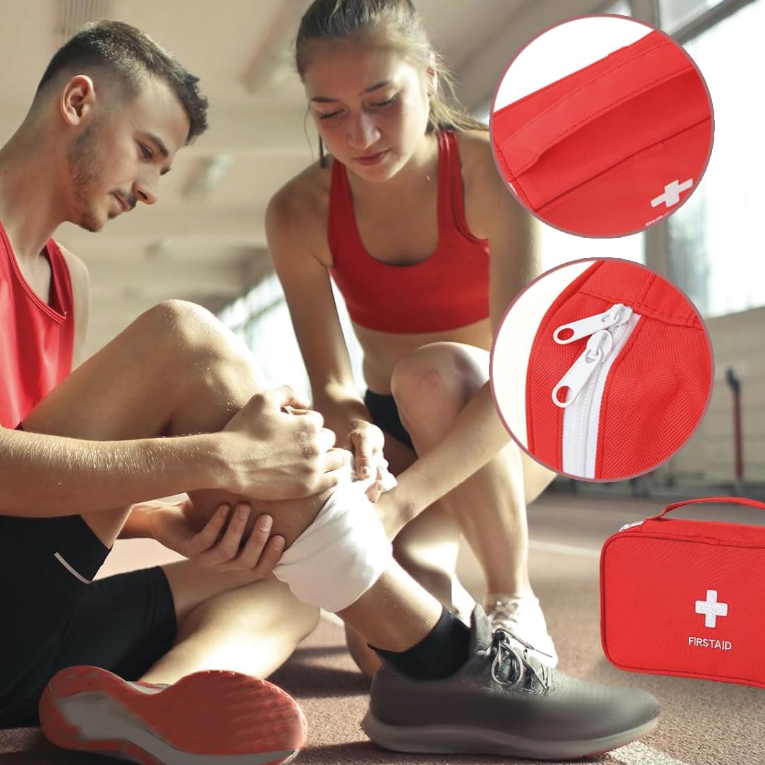 JEYORZY Bolsa de Primeros Auxilios Portátil para Viaje y Camping Vacío Médico