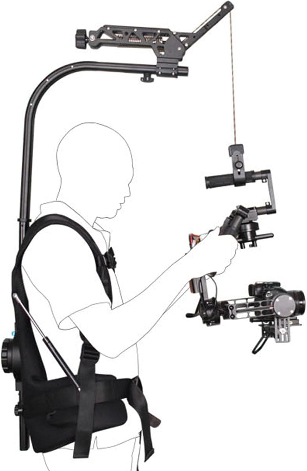 Bewinner Camera Support Vest, Professional Stabilizer Vest for 3 Axis Handheld Stabilizers with Highly Elastic Nylon Straps, for Filmmakers Photographers