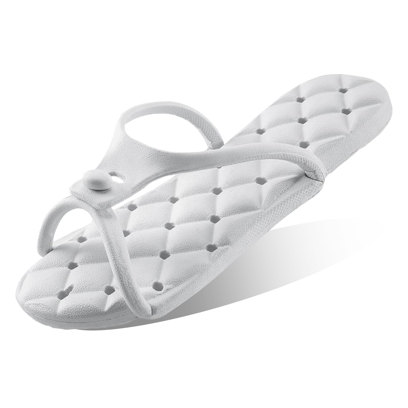 Hienusue Collapsible Flip-Flops Shower Shoes, Men's and Women's Non-Slip Quick Drying Bathroom Slippers, Travel Slide Sandals Soft and Comfortable Home Slippers