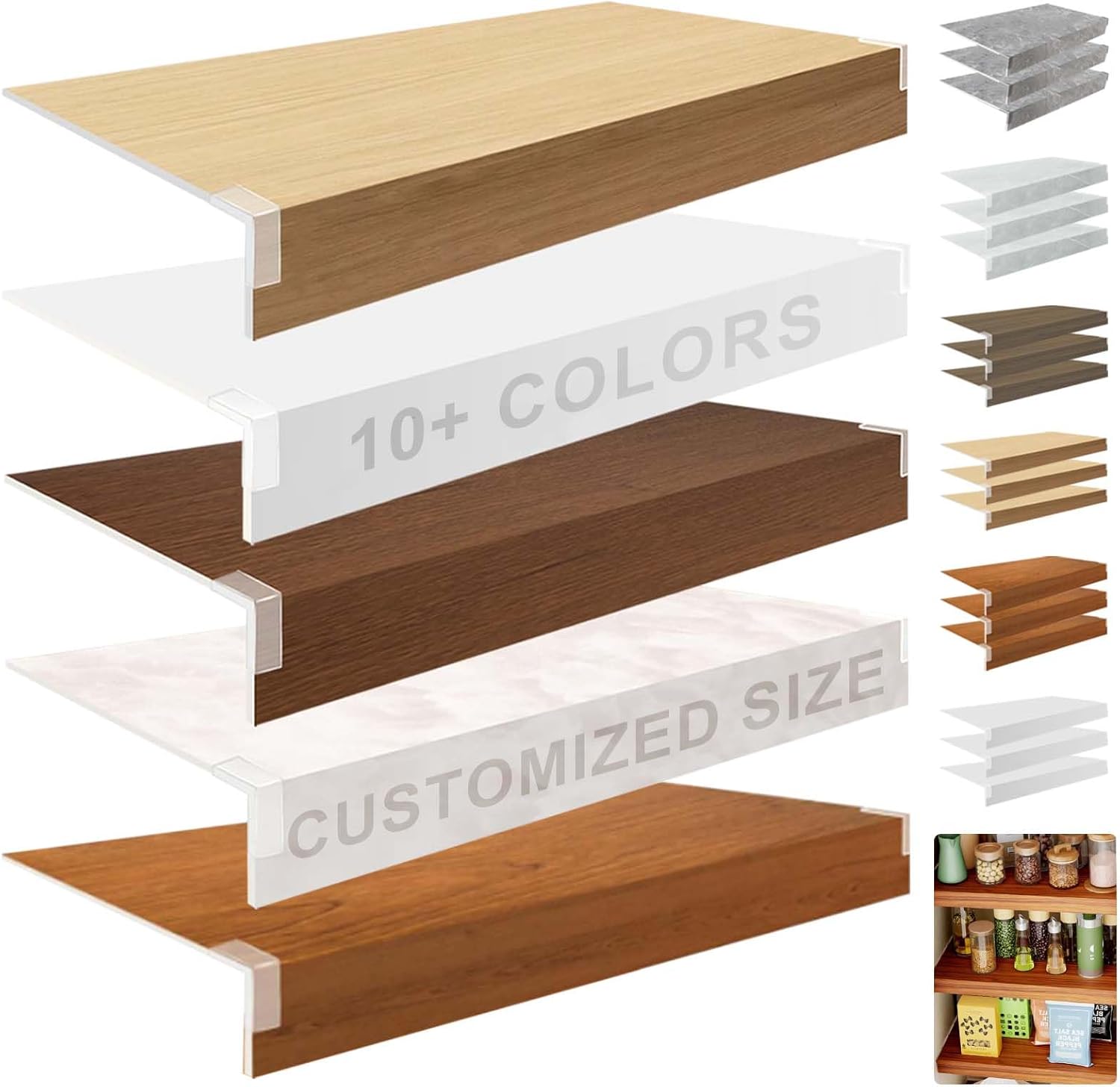Custom Size 5PCS Wire Shelf Covers for Pantry, Preventing Leakage of Items & Removable, PVC Wire Rack Covers for Shelves Closet Kitchen