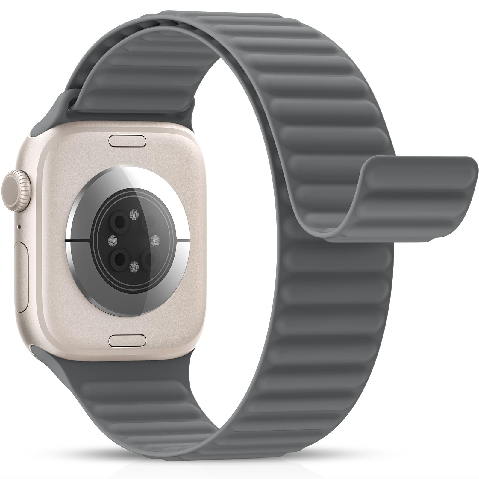Higgs Magnetisch Silikon Armband Kompatibel mit Apple Watch 42mm 40mm 46mm 45mm 41mm 44mm 49mm 38mm Damen Herren, Sport Magnet Apfelband Loop für iWatch Band Series 11 10 9 8 7 6 5 4 SE Ultra 3 2 1