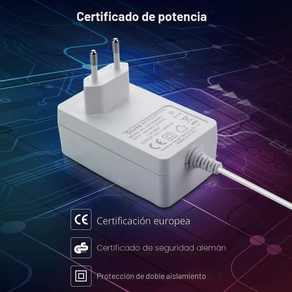 Govee Tiras LED 5m, Luces LED Habitacion WiFi Inteligente RGB Funciona con Alexa, Google Assistant y App, 64 Modo de Escena y Música para TV, Techo y Juego Electrónico (Paquete de 2)
