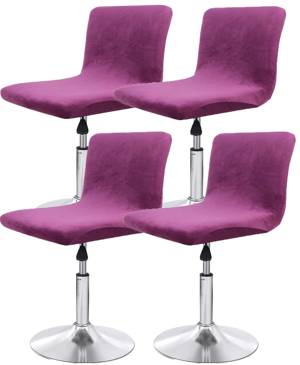 SDNAM Velvet Bar Stool Covers Barstool Chair Slipcovers Covers 2/4 Pack Stretch Slipcover Pattern for Short Swivel Dining Chair-Counter Height Side Chairs (Color : #73, Size : 4PCS)
