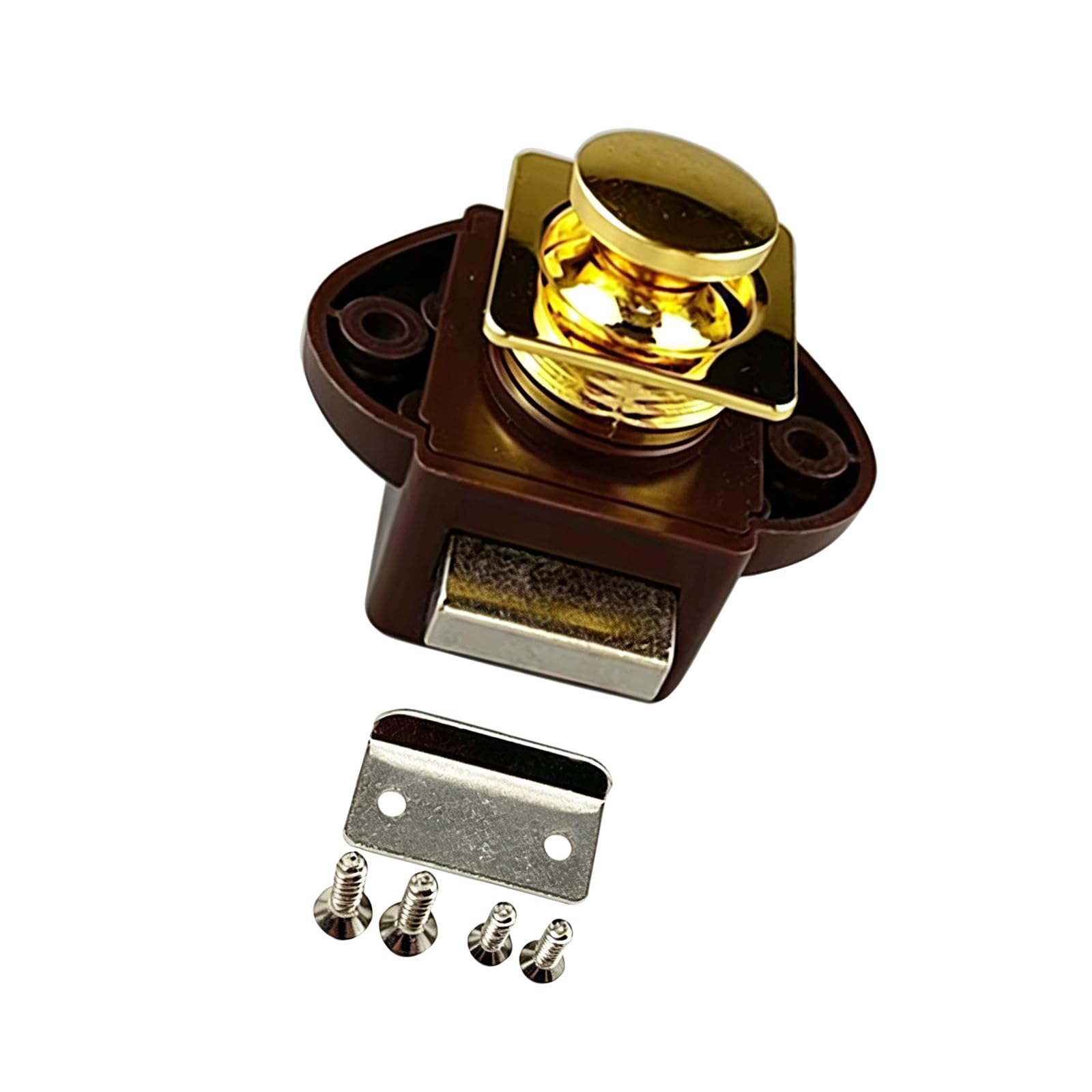 Single Piece Button Strong ABS & Construction Quiet Closing Secure for Camping & Trailer Door Travel Trailer Secure