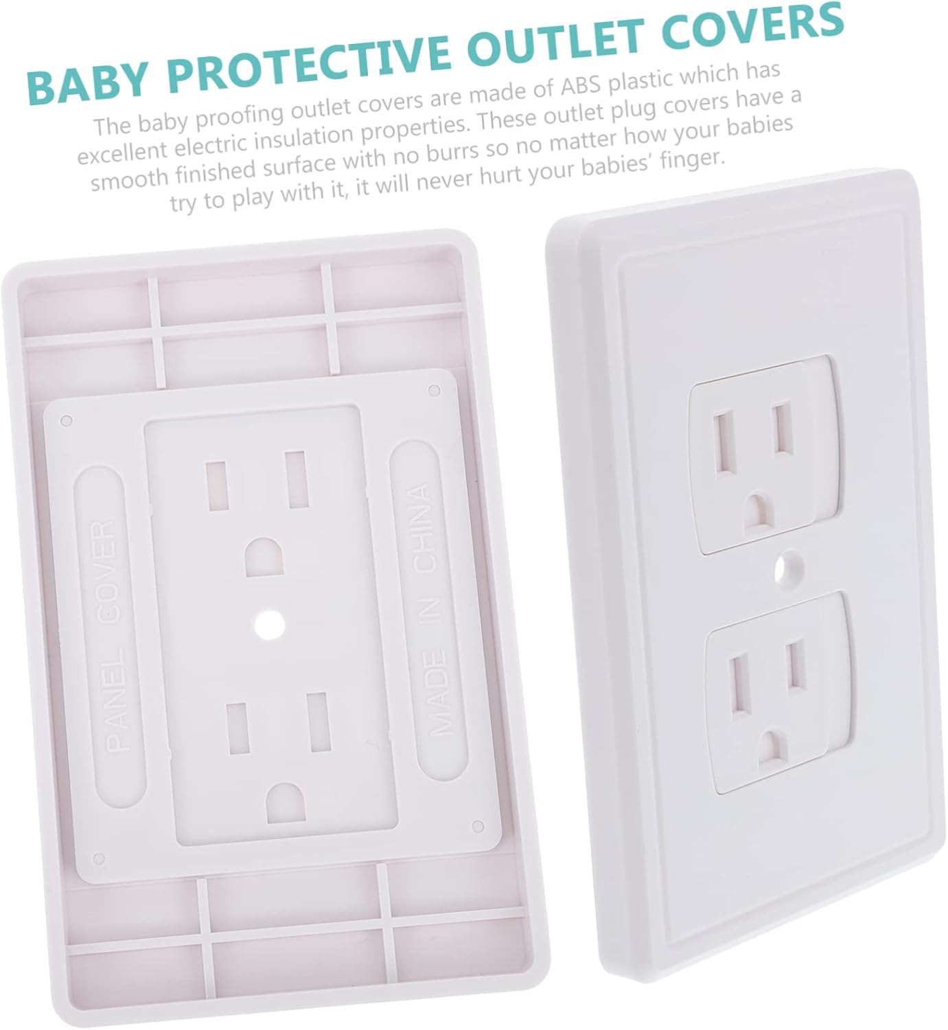 ARTIBETTER 8pcs Safety Socket Covers Electric Outlet Protective Lids for Toddlers Pets Material Smooth Edges for Boy Girl Safety