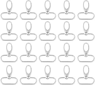 Swivel Trigger d-rings and swivel hooks 1 1/5 swivel lobster clasp 20Pcs Zinc Alloy Bag Clasps Swivel Trigger Clips Keychain Key Ring Hooks(30mm)