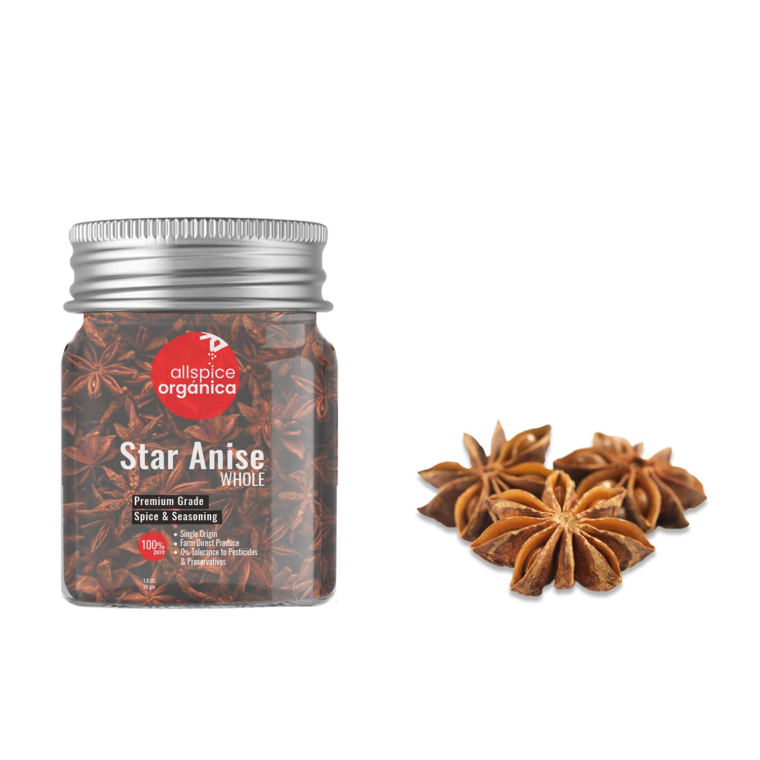 allspice organica - Star Anise Whole - 50 gm