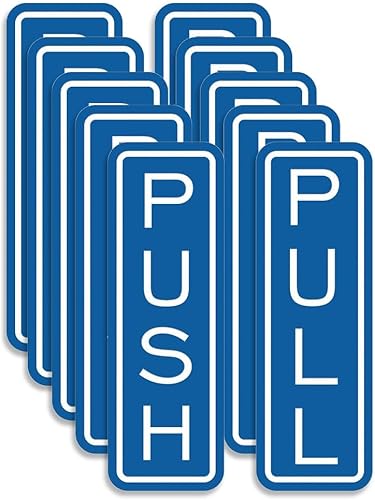 Miniatura 29 de All Quality Letreros verticales clásicos para puerta, ideales para puertas de vidrio, letreros de aspecto profesional, fácil instalación, incluye