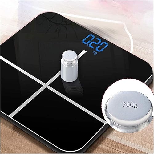 Vista 3 de Corsehild Báscula digital para peso corporal, báscula de baño ultra delgada de alta precisión con vidrio templado, pantalla retroiluminada, báscula