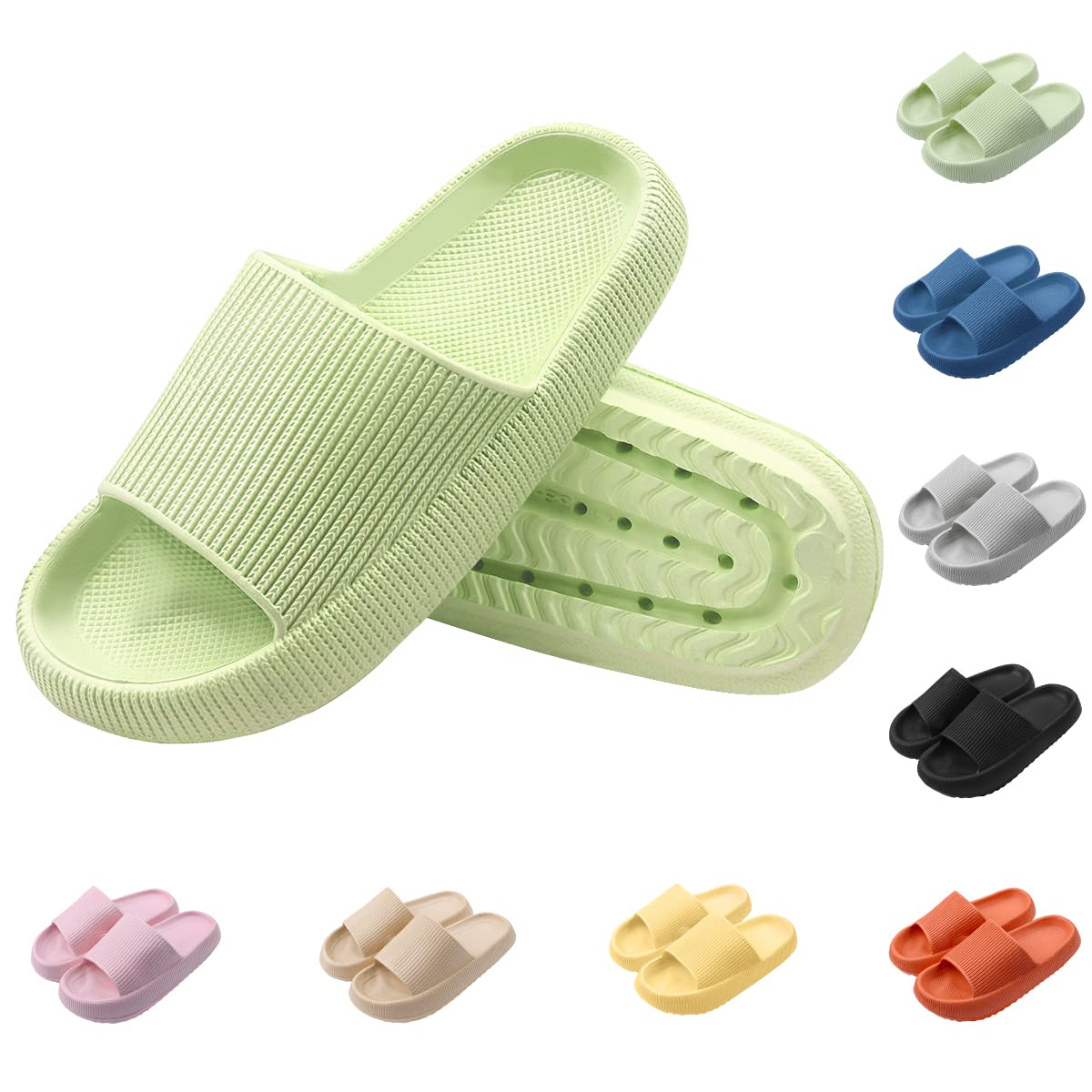 Yuccer Zapatillas de Baño Hombre Chanclas de Piscina y Playa Mujer Zapatillas Casa Verano Antideslizantes Sandalias de Ducha Pantuflas Suela Gruesa para Interior Exterior