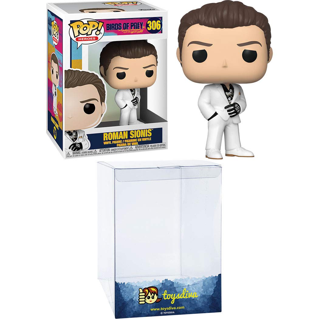 FunkoRoman Sionis: o Pop! Heroes Vinyl Figure Bundle with 1 Compatible 'ToysDiva' Graphic Protector (306 - 44374 - B)