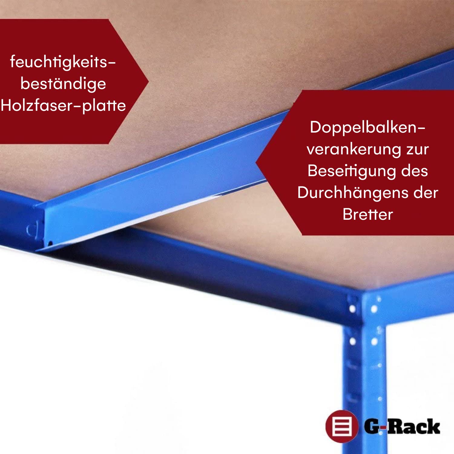 G-Racks Lagerregal 5-stufig | 180x120x45 Cm, Schwarz | Bis 175 Kg Pro Ebene, 5 Jahre Garantie