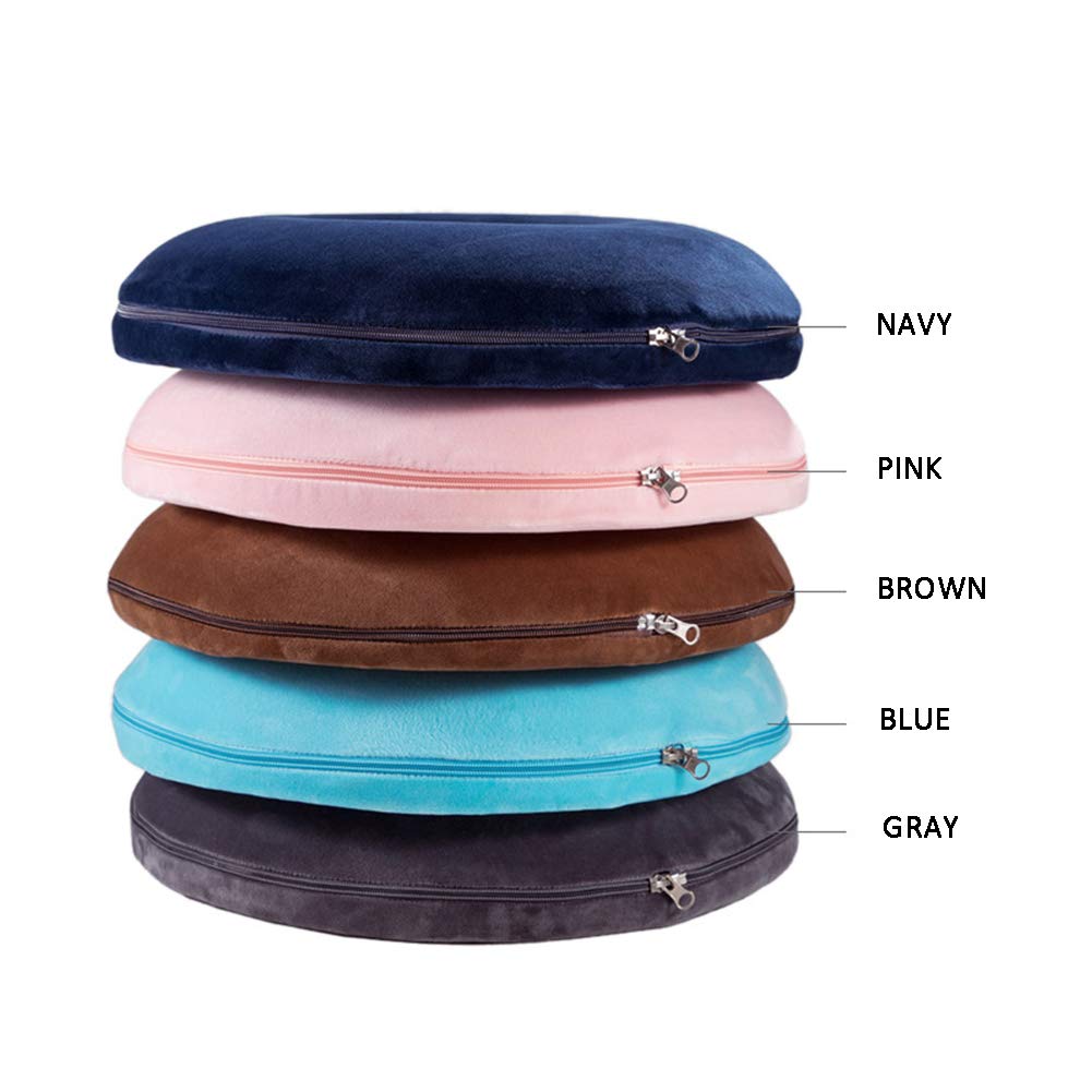 AIZYR Cuscino Sedile Ciambella, Cuscino del Sedile in Memory Foam - Non Perde Mai Forma/Giusta Combinazione di Morbido E Sodo, per Emorroidi E Coccige Dolorante,Rosa