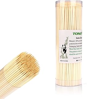 Sponsored Ad - TONGYE [200 PCS] 6 inch Bamboo Skewers, Premium Wooden Skewers Without Splinters, Skewers for Grilling, BB...