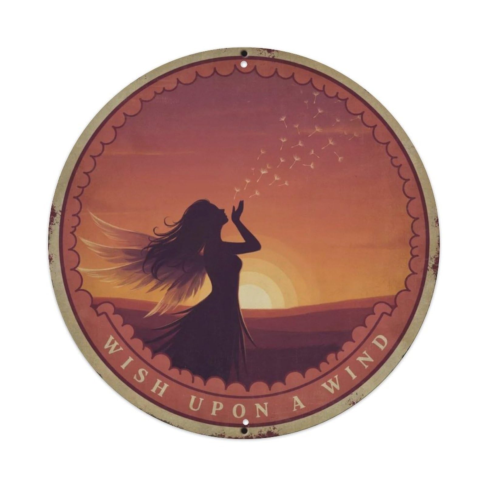 Fountain Sprite of The Garden Metal Tin Sign Plaque
