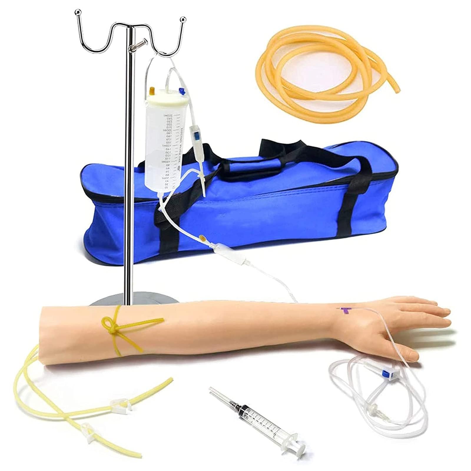 Opaeroo Venipuncture, Phlebotomy Arm Practice Kit, IV Exercise Arm Infusion Model, Arm Venipuncture Training Model Injection Blood Collection Model for Nurse Training