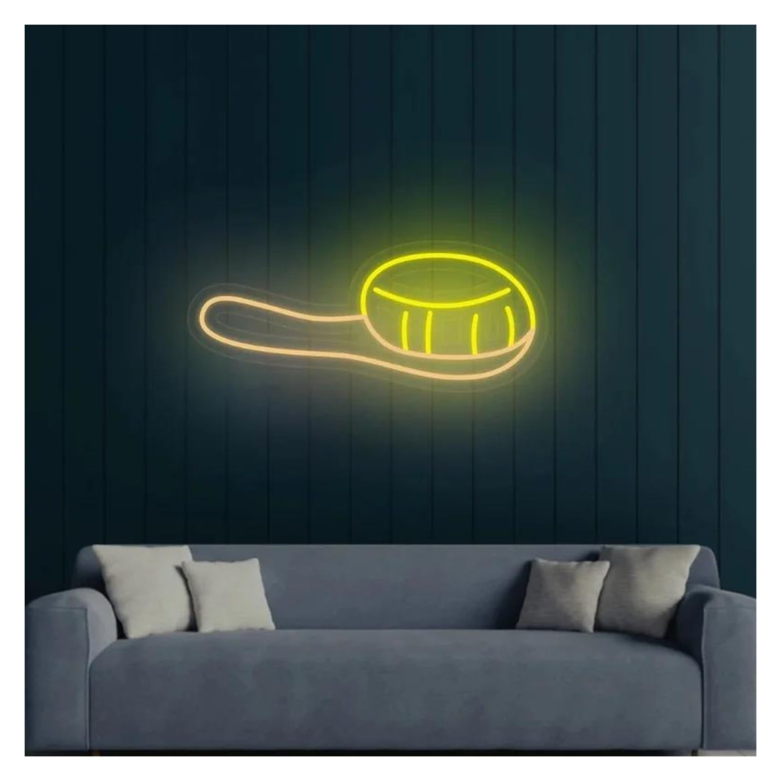 Insegna al Neon Insegna Neon Per Spazzola Per Capelli Alimentata Tramite USB Luminosità Regolabile Pettine Luci Neon Per La Decorazione Murale Negozio Di Bellezza 25cmx35cm