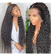 30 Inch Water Wave Lace Front Wigs Human Hair 13x4 HD Curly Lace Front Wigs Human Hair Pre Plucke...