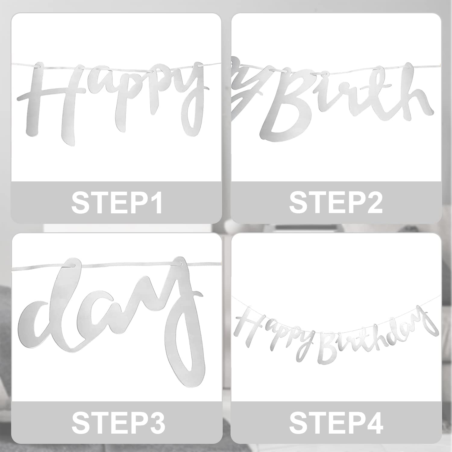Striscione Festone Di Bandierine Scritta Happy Birthday Colorato Misura