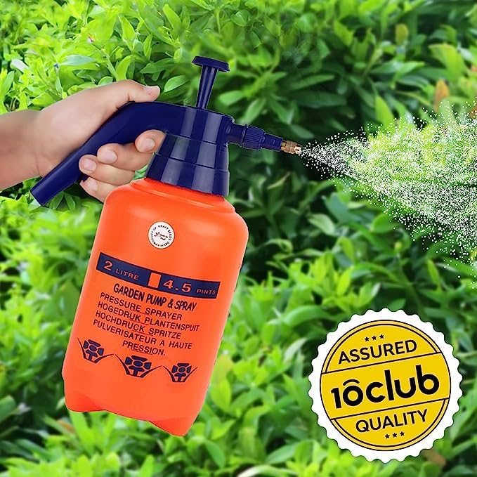 Mahadev Battery 10CLUB Pressure Spray Pump (2L) | Gardening Water Pump Sprayer | Plant Water Sprayer for Home Garden | Spray Bottles for Garden Plants and Lawn | Plant Watering Can